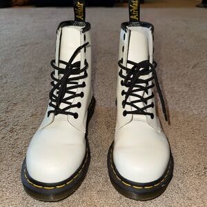 Dr. Martens Women's White Combat Boots